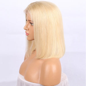 13x4 PLATINUM LACE FRONTAL BOB WIG. PRE-PLUCKED HAIRLINE