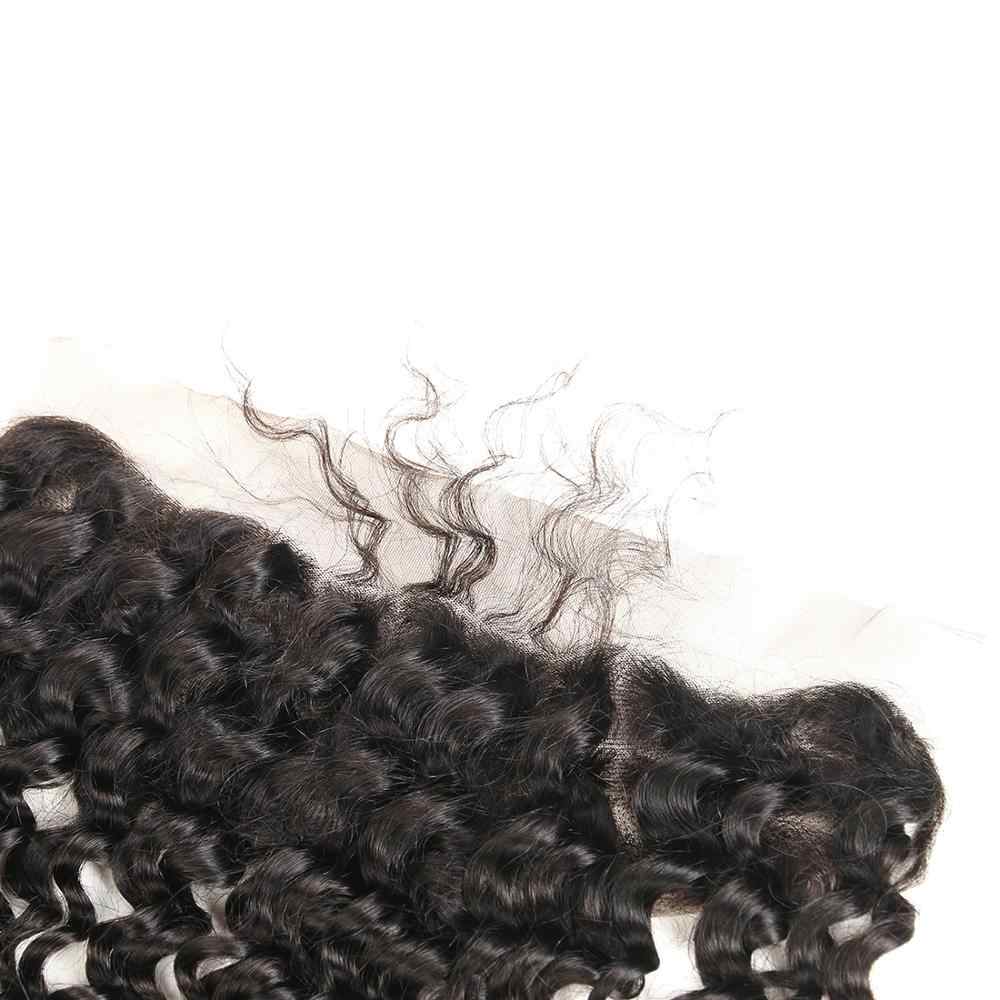 13x4 Deep Wave HD Super Fine Swiss Invisible Lace Frontal. Pre-Plucked Hairline