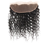 13x4 Deep Wave HD Super Fine Swiss Invisible Lace Frontal. Pre-Plucked Hairline