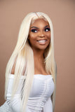 13x4 PLATINUM BLONDE STRAIGHT LACE FRONT WIG