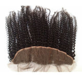 13x4 Frontal Kinky Curly . Pre-Plucked Hairline