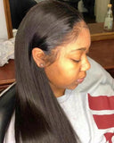 5x5 STRAIGHT CLOSURE WIG. PRE-PLUCKED HAIRLINE