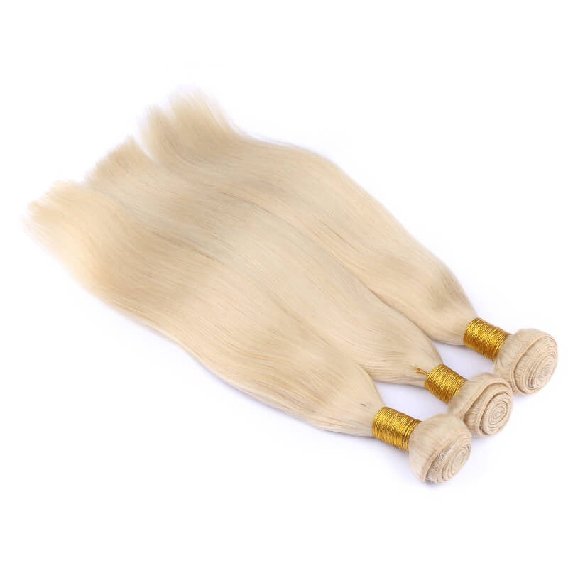 WISE HAIR PLATINUM BLONDE STRAIGHT BUNDLE DEAL